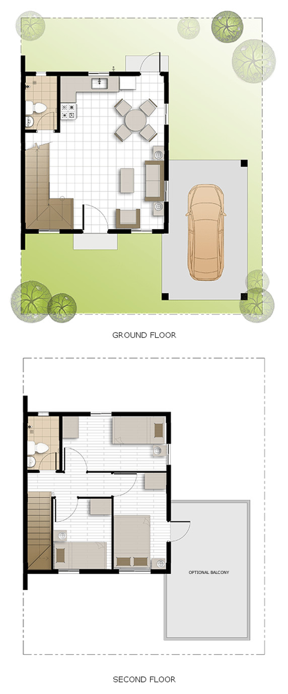 Cara Floor Plan House and Lot in Lima