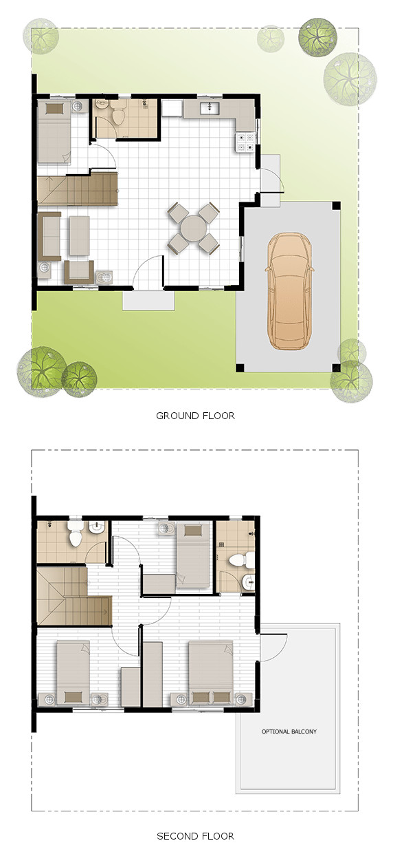Dana Floor Plan House and Lot in Lima