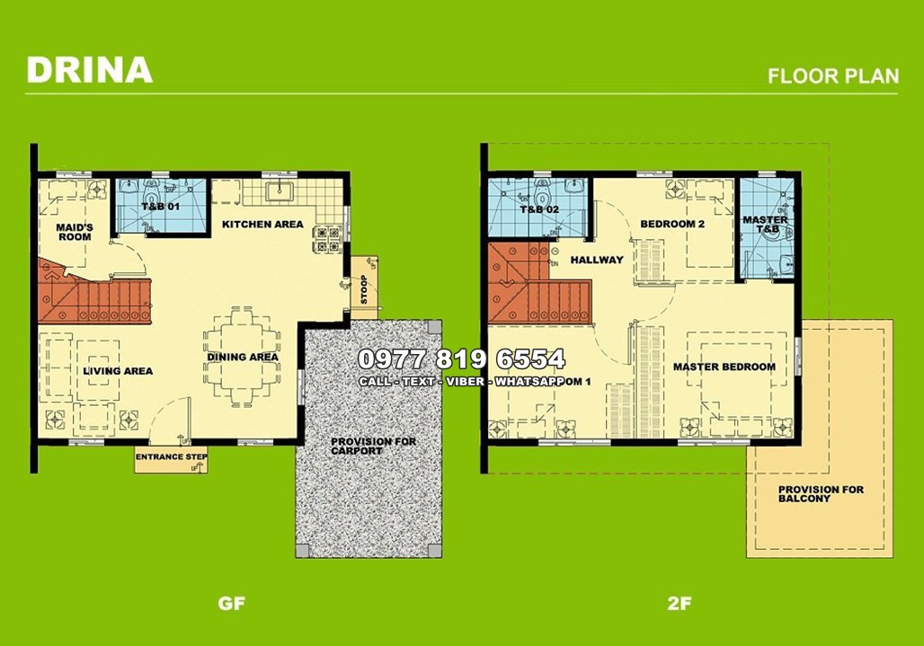 Drina Floor Plan House and Lot in Lima